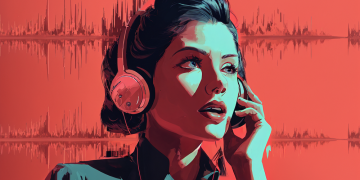 Audio deepfake, immaginato da L. Sambucci con Stable Diffusion