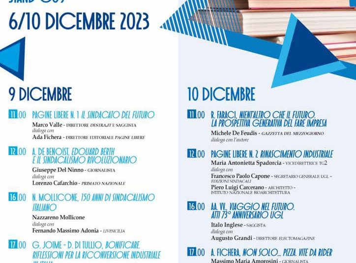 Appuntamenti/ Edizioni Sindacali e l’UGL a “La Nuvola” di Roma